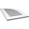 Ekena Millwork Quarter Round Top Right Surface Mount PVC Gable Vent w/ 3-1/2"W x 1"P Standard Frame, 18"W x 30"H GVPQR18X3001SF - alternate 2